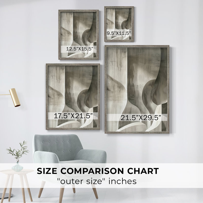 ABSTRACT Series CDLXII, reproduction encadrée - bois massif, H 11 po x l 9 po