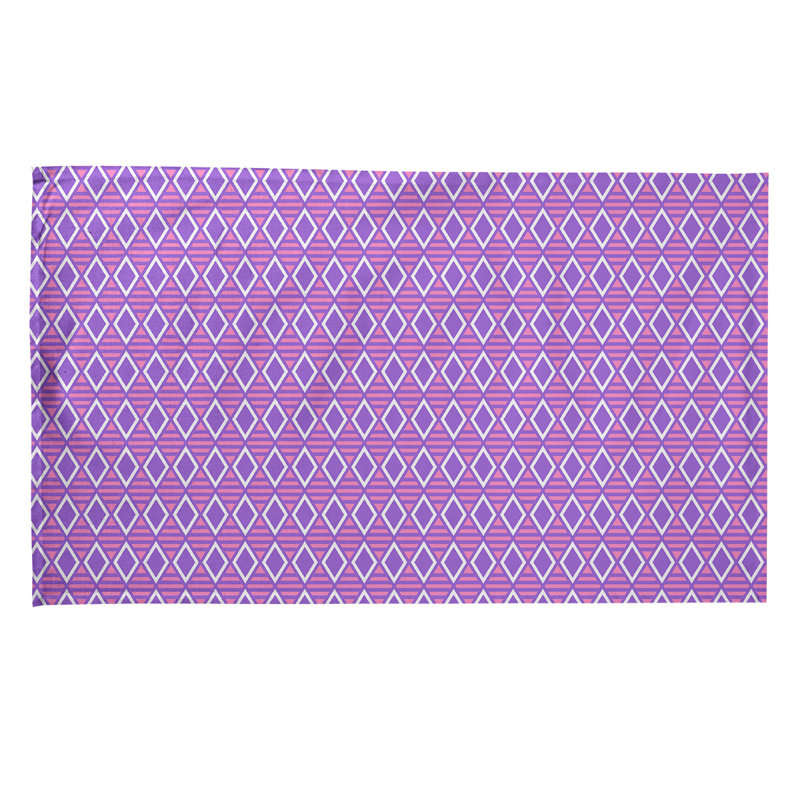 Torchon Gady, Sergé de coton, Rose / Mauve
