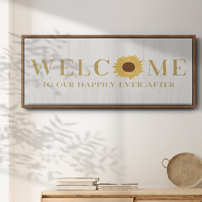 Welcome Happily Ever After - toile encadrée, H 20 po x l 50 po