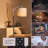 Floor Lamp For Living Room, 4 Color Temperature LED Floor Lamp With Remote Control & Foot Switch, LED Bulb Included, Modern Standing Lamp For Bedroom, Study Room, Office - Silver & Brown