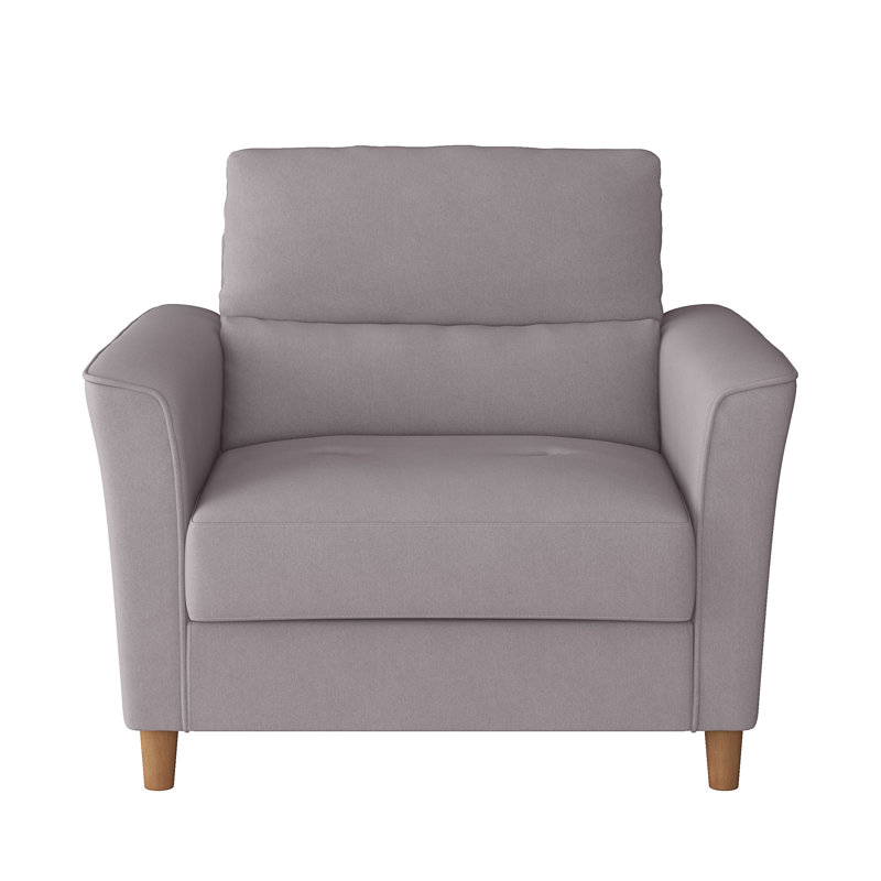 Fauteuil en polyester 35 po Alennah, 100 % polyester gris clair, H 36 po x l 43 po x P 31 po