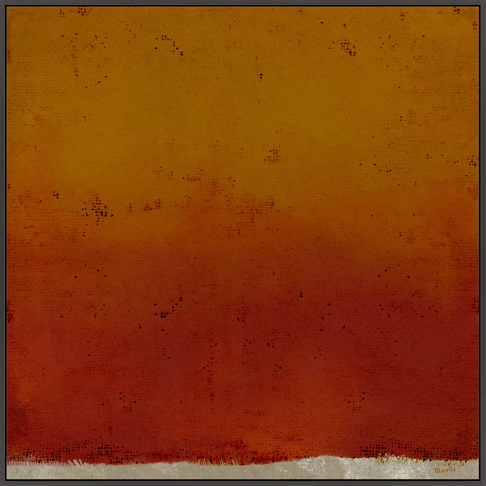 Sunset by Marco Marella for Studio M - Framed Wall Art, Canvas, Black, 16" H x 16" W