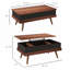 Table basse avec panier en acier et plateau amovible