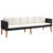 85.8" Wide Teak Rectangle Patio Sofa with Cushions
