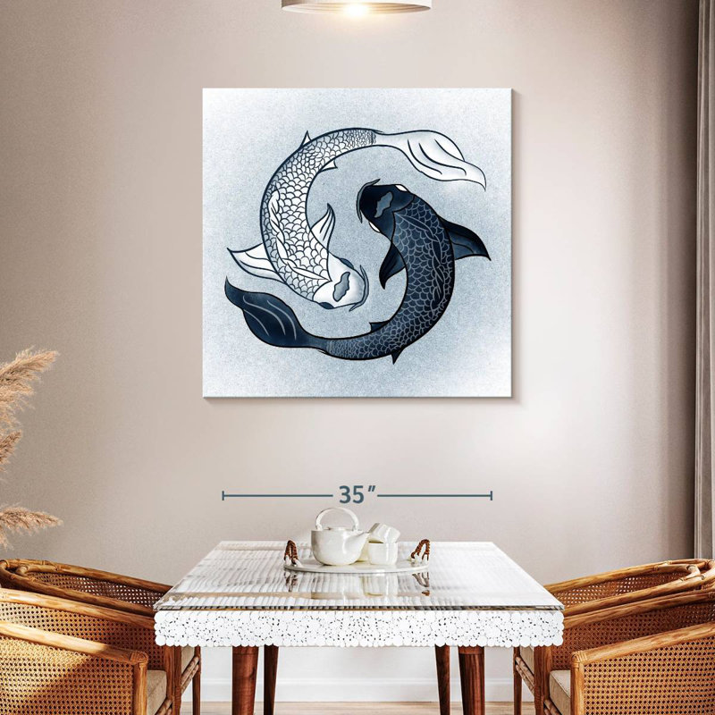 Brampt Yin Yang Fish, 39" H x 39" W