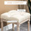 Vintage en beige, avec siège rembourré et fabrication en bois massif pour le salon, les pieds de tabouret de chambre à coucher beige, la chambre à coucher et le vestibule