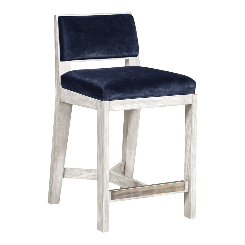 Thom Filicia Solid Wood 26.5" Counter Stool, Casa Blanca, Nadia Eclipse