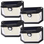 Solar Motion Sensor Lights IP65 Waterproof Outdoor Wall Lighting 6500K Pure White for Driveway Patio