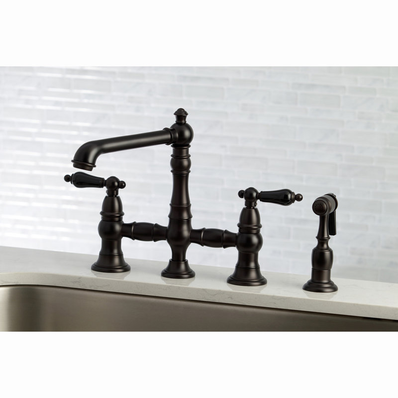 Robinet de pont de cuisine avec jet latéral Duchess, Bronze huilé