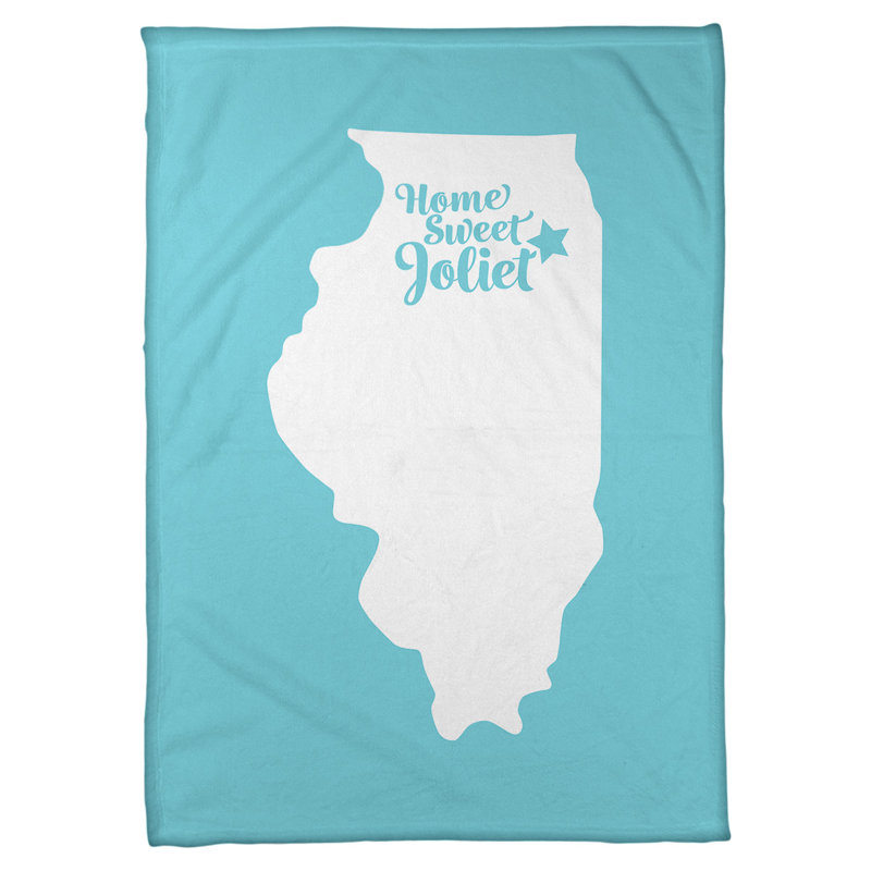 Couverture polaire joliet illinois, 60 po x 80 po, Bleu sarcelle