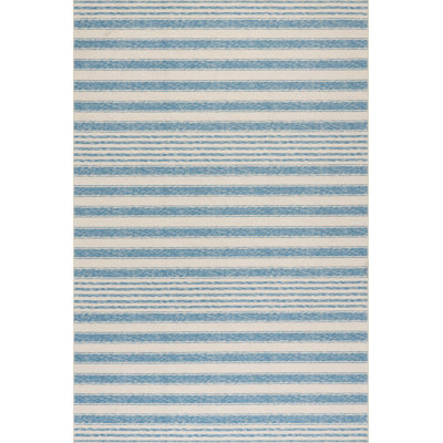 Vion Coastal Striped Machine Washable Rug