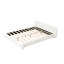Structure de lit tapissier très grand blanc, confortable pour tous les dormeurs, lit confortable sans sommier, mousse de haute qualité, système de support stable