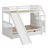 Bunk Bed With Drawers,Storage And Slide-1928365042