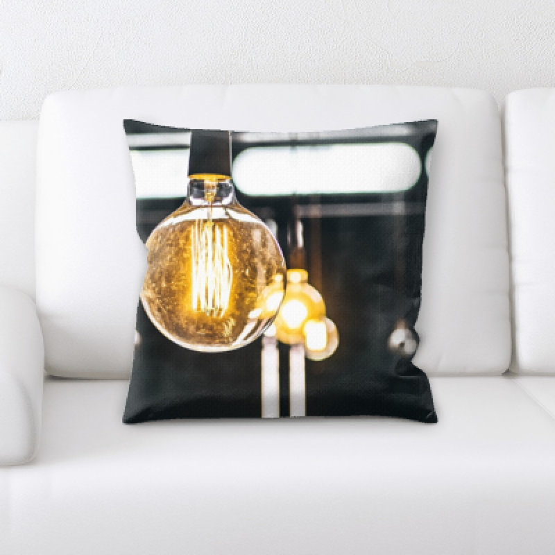 Illuminated Microsuede Reversible Throw Pillow