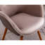 Fauteuil en velours soyeux brun chocolat foncé - Pieds en bois massif, dossier de couleur confort, fabrication-2066676181