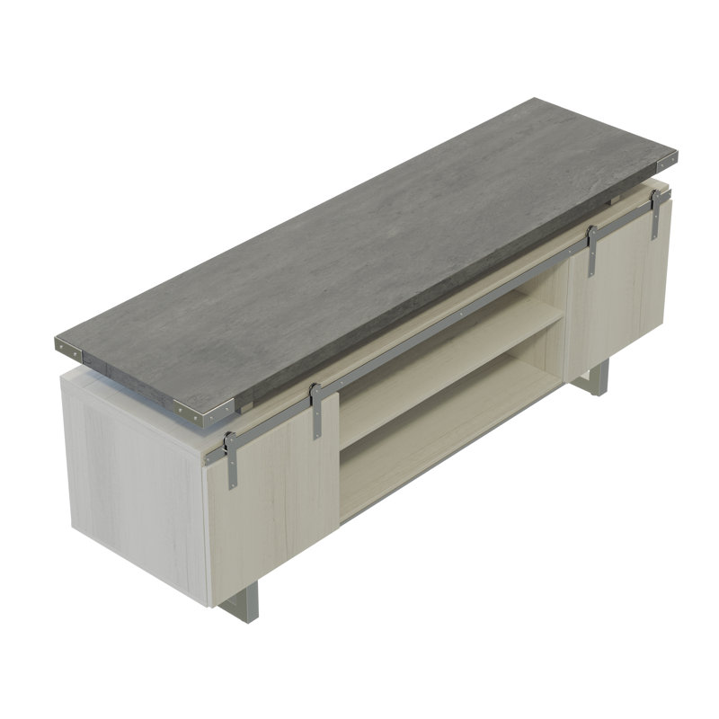 Armoire murale basse Mirella, Gris pierre