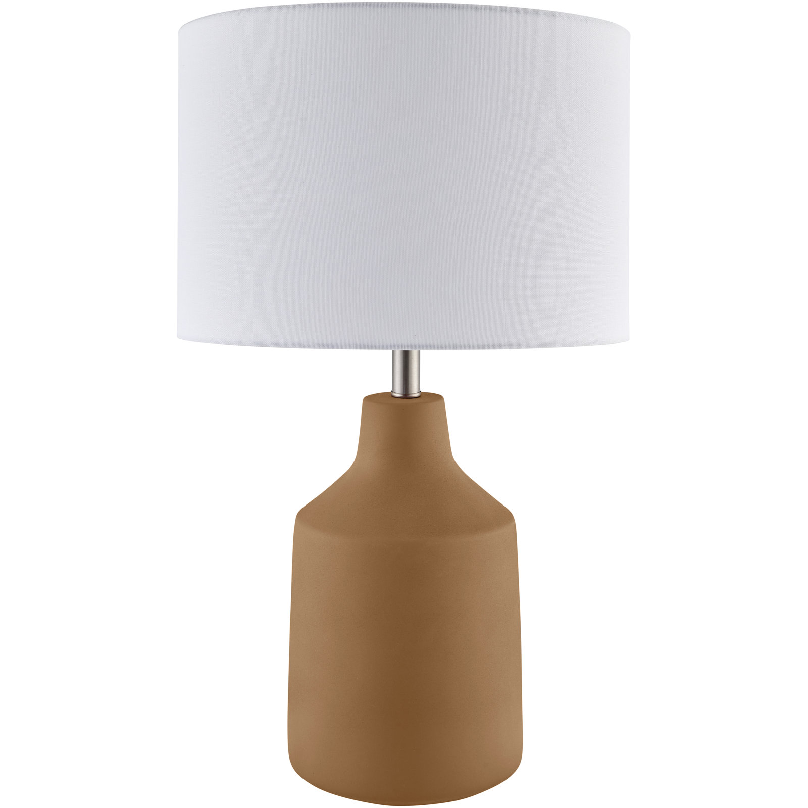 Lockwood Concrete Table Lamp with Linen Shade , Red, White