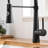 Modern Black Kitchen Sink Faucet With Pull-Down, Leak- Structure, Easy To Clean Outer Layer, Adjustable Water Temperature And Flow Quantity, Quick Install Solution