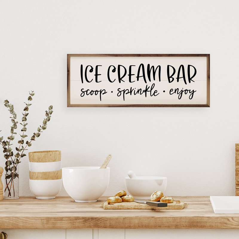 Ice Cream Bar White, 16" H x 48" W