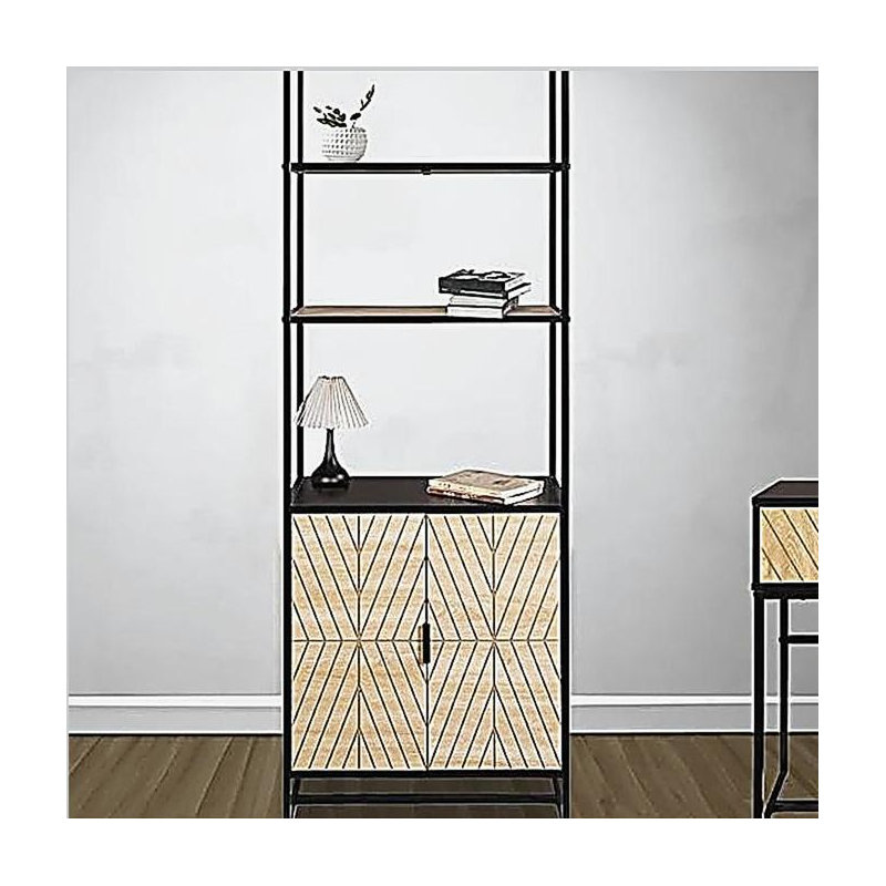 Bibliothèque moderne avec rangement à 5 niveaux