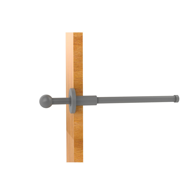 Barre à serviettes murale traditionnelle coulissant, Gris mat