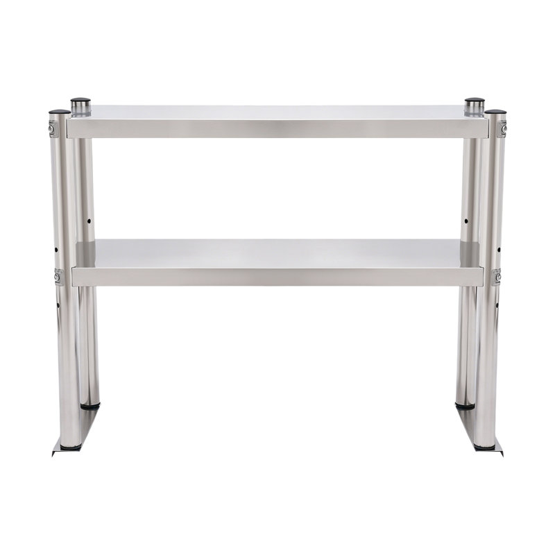 Rectangular Double Overshelf Double Tier Stainless Steel Overshelf