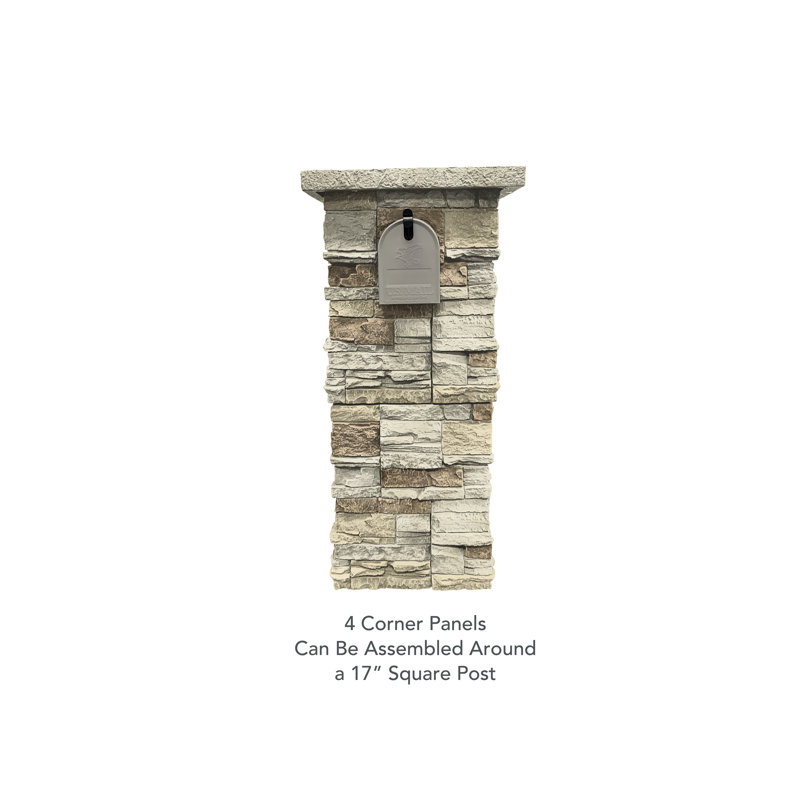23" x 23" Stone Wall Paneling, Vanilla Bean