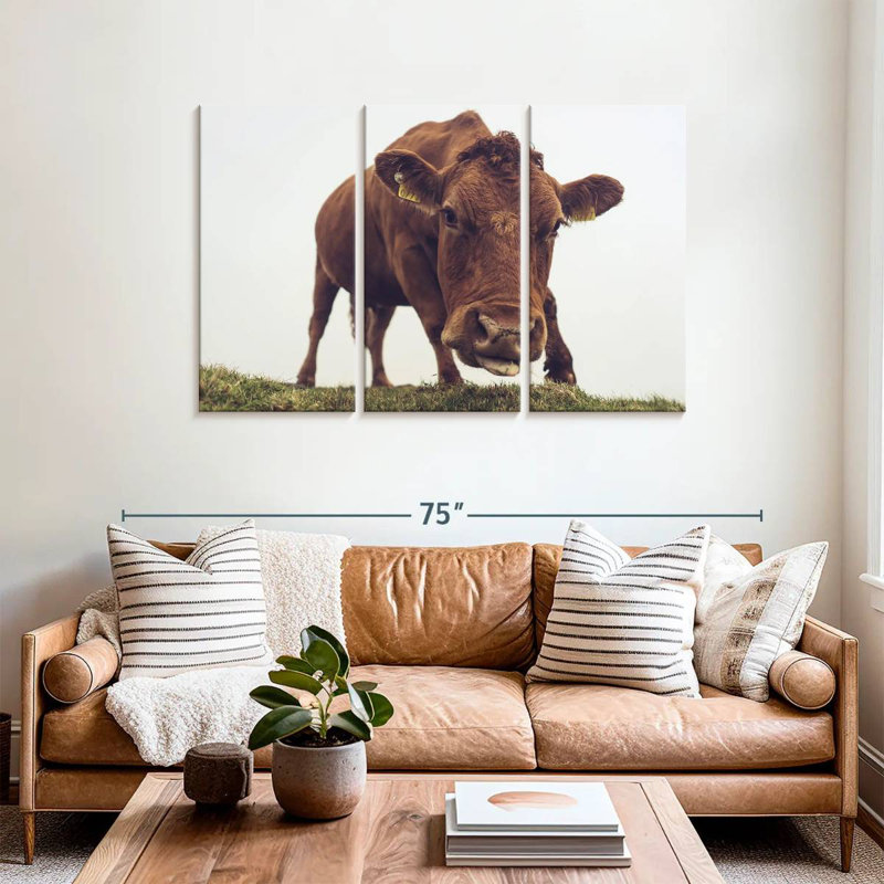 Brampt Chocolate Cow Face, 36" H x 57" W