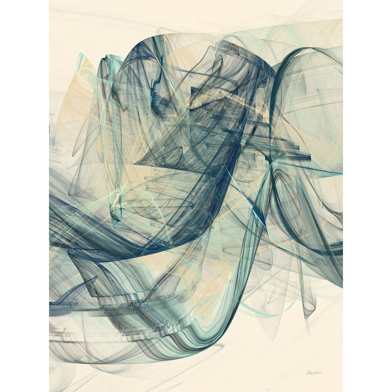 Bluish _ 29044 Print by Rica Belna, Black Framed Paper, 21.25" H x 17.25" W