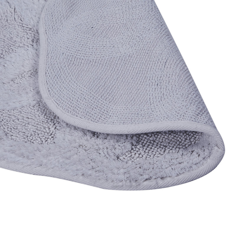 Atmore Cotton Non-Slip Non-Slip Bath Mat, Grey