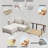 157.5" Modular Sectional Sofa Luxury Cloud Sofa With Ottoman-851663255-851663250