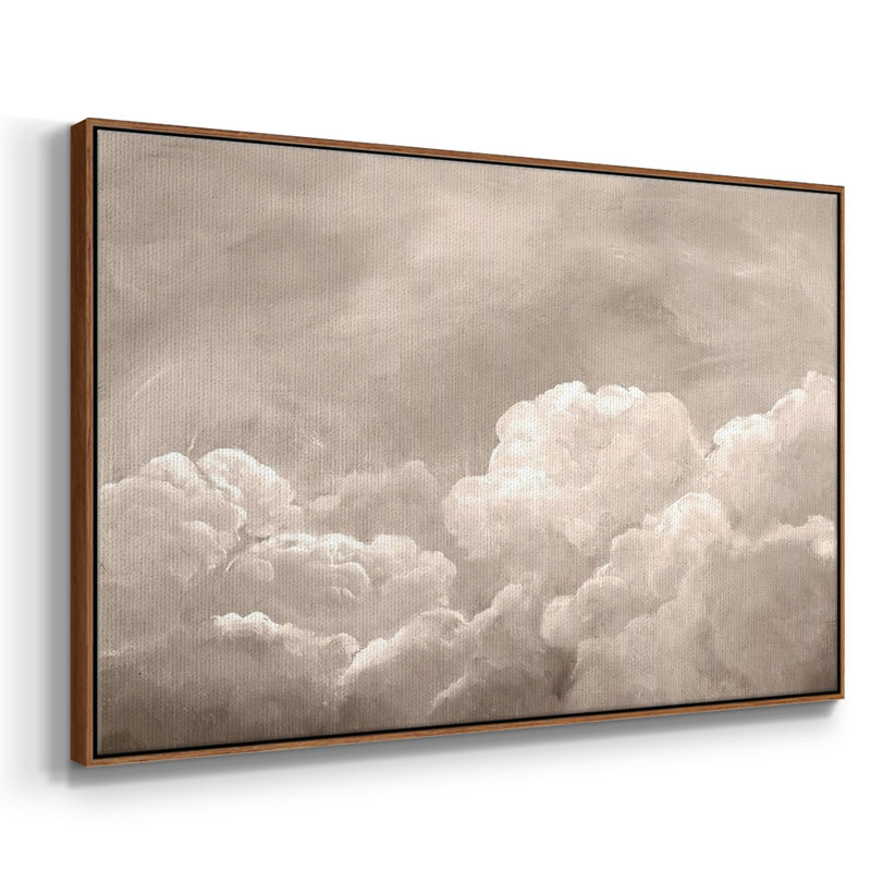 «Painted Clouds I», reproduction d'art sur toile, H 17 po x l 25 po x P 2 po, Noyer