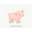 Farm Pig Wall Decal, Big Peel and Stick Nursery Wall Sticker, Satin Finish Removable Kids Room Wall Art, 20"W x 20"H (50 x 50 cm)-624160162