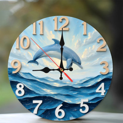 Horloge murale Dolphin Ocean
