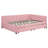 Daybed With Linen Cover  Pink , 2 Storage Drawers, No Box Spring, Stable Bed Pink Upholstered Drawer - Frame For A Cozy Night-2024149668
