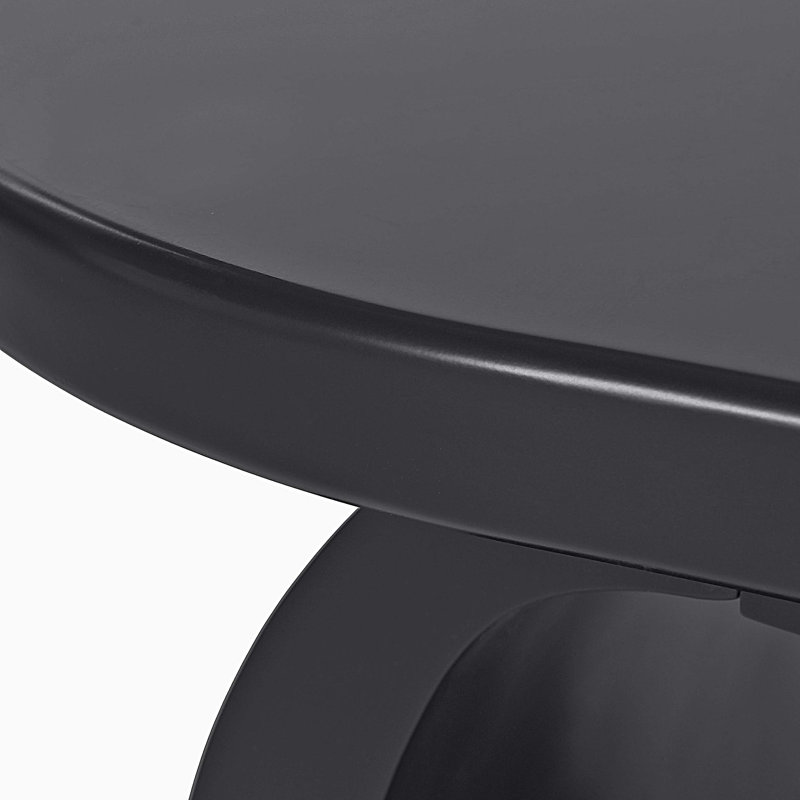 Table basse Modern Cloud avec pieds courbés, table d'appoint au design unique, Noir