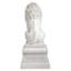 Statue de lion sentinelle avec base Lion