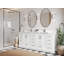Meuble-lavabo double 84 po avec plateau en quartz Charlotte-96913040