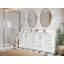 Meuble-lavabo double 84 po avec plateau en quartz Charlotte-96913055