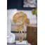 Decorative Gold Leaf Sculpture With Square Marble Base Set of 2 7.5" x 3" x 14" Gold/White