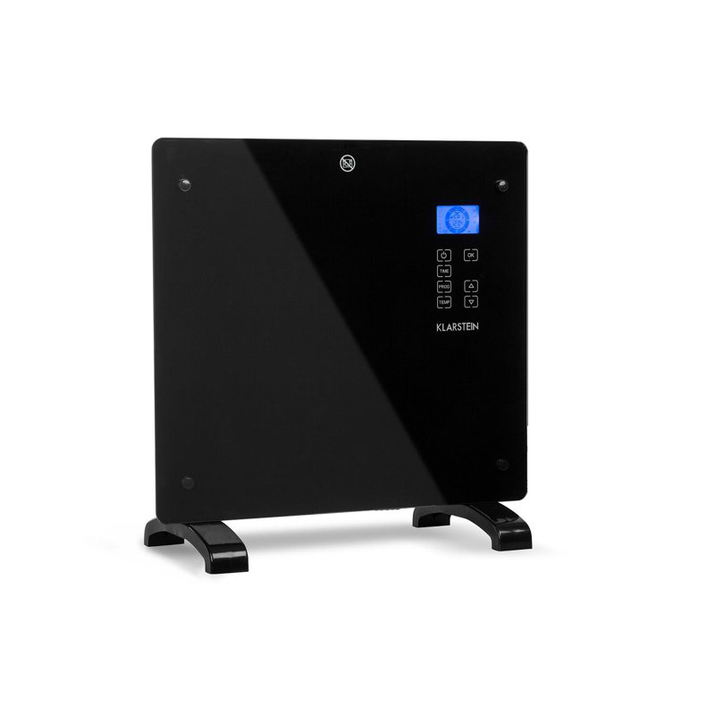 Klarstein Norderney 1000W Electric Panel Space Heater with Adjustable Thermostat, Black