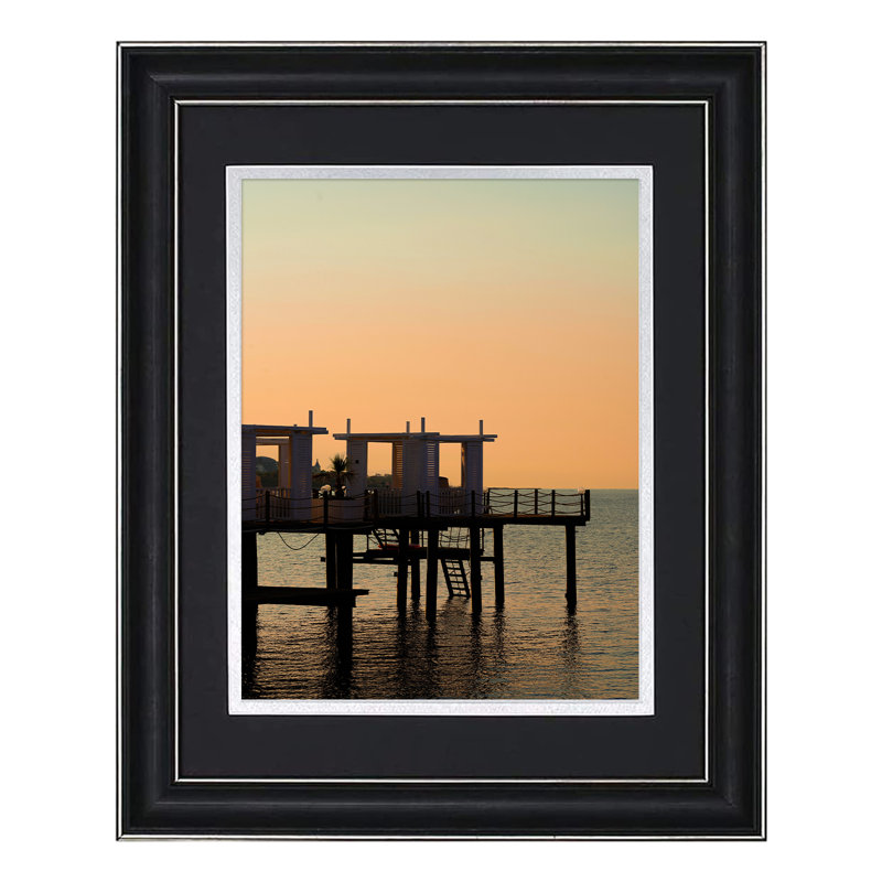 Jamayca Picture Frames, 8" x 10", Black/Gold, 11" x 14"