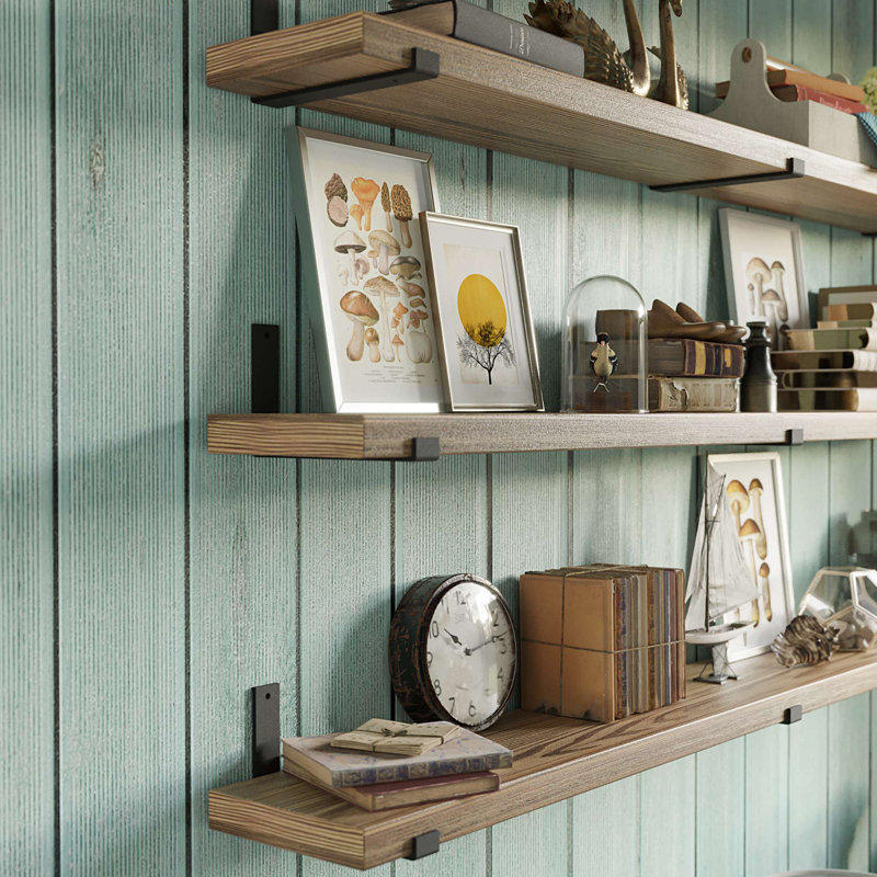 Wendye 3 Piece Paulownia Bracket Shelf