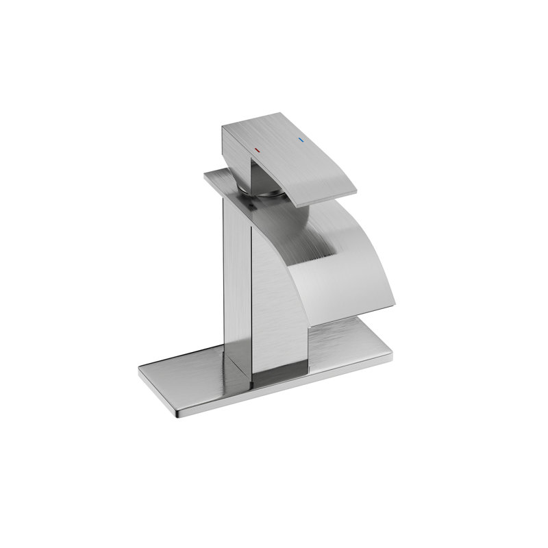 6" CUPC Certified Harlow Single Handle Bathroom Sink Faucet, Brushed Nickel