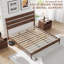 Base de lit en bois massif avec tête de lit ergonomique Flennory-1310327207-1310327206