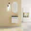 Meuble-lavabo mural flottant de 20 po avec lavabo en résine et porte d'armoire à fermeture en douceur