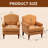 Accent Chair.nailhead Trim Armchair For Living Room,comfy Club Sofa Chair,springs Cushions & Wood Legs. Traditional Single Couch Chair For Bedroom.farmhouse,holds 300lbs-114397570
