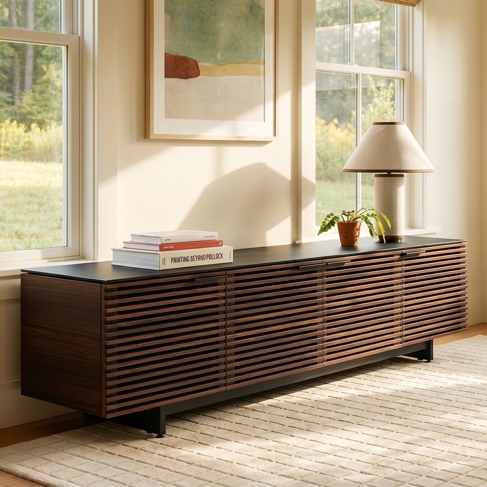 Corridor 79'' Media Console, Chocolate Stained Walnut