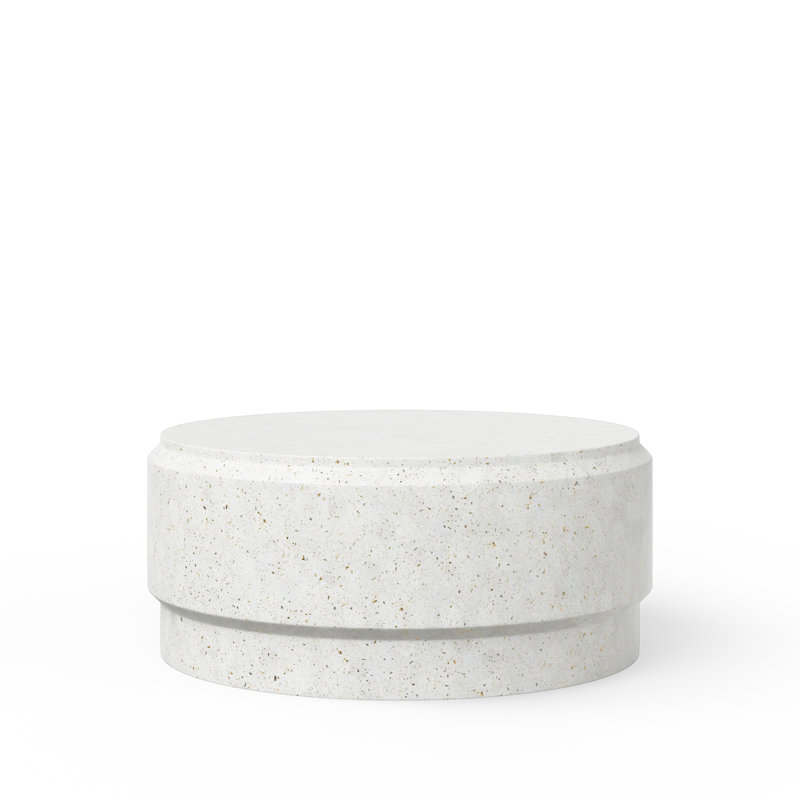 Cassis Single Coffee Table, Ivory Terrazo