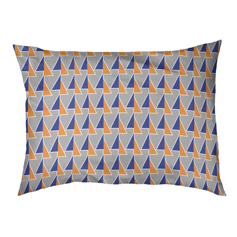 Coussin pour chien Chen, Grand (l 50 po x P 7 po x H 40 po), Bleu/orange